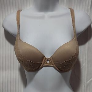 32C Body Victoria's Secret Perfect Shape Beige/ Tan/ Nude Lace Bra